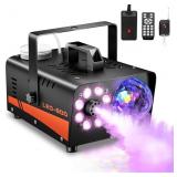$115 Smoke Machine, Fog Machine with Disco Ball Li