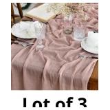 Artoid Mode Boho Dusty Pink Gauze Wedding Table Ru