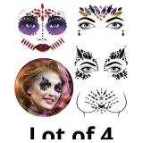 Bowitzki Face Jewels Halloween Rhinestone Stickers