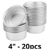 SHEUTSAN Round Cake Pan, 4 Inch, 20 Pack, Baking T