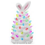 Light up Easter Bunny Decor Glowing Tree, Cute Cer