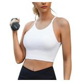 Marvmys Women Sports Bra Cropped Workout Top Remov