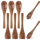 Gosknor 8pcs Small Wooden Spoons Set, 5.12in Mini