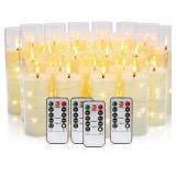 YOROXRG 24 Pack Christmas Decoration Flickering Fl