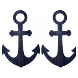 Jetec 2 Pieces 13' Wooden Anchor Shape Wall Decor