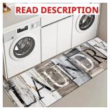 Laundry Room Rug Runner 20'X59' Brown Wood Non Sli