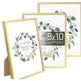 upsimples 8x10 Picture Frame Set of 3, Gold