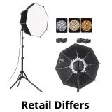 $283 Octagonal LED Photography Light Kit with Rech