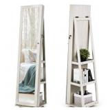 Costway 360-Degree 2-in-1 Rotatable Jewelry Cabine
