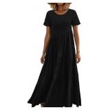 IVERIRMIN Womens Casual Asymmetrical Tiered T Shir