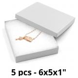 opaprain Cardboard Jewelry White Gift Boxes 6x5 1