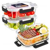 HOTEC 35OZ Glass Food Storage Container, Airtight