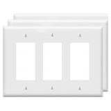 Decorator Wall Plates 3-Gang Switch Outlet Electri