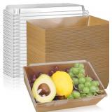 ReliThick 50 Pack 8 x 6' Charcuterie Boxes with Cl