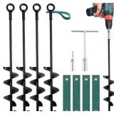 Upgraded Trampoline Anchors Screw in Heavy Duty, 4