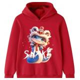 Chinese New Years 2025 Boys Hoodie for Kids Girls