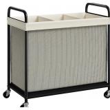 ELYKEN Laundry Hamper 3 Section, 120L Rolling Laun