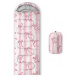 Girls Bow Sleeping Bag,Pink Bowknot Waterproof Por
