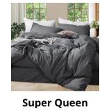 $118 MooMee Bedding Duvet Cover Set 100% Washed Co