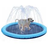 Splash Sprinkler Pad for Dogs, Non-Slip Pet Thicke