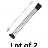 Double Heads Muddler, 10.04in Stainless Steel Mudd