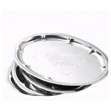 4-Pack 15.7' x 11.8' Large Silver Serving Trays Se