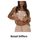 SHENHE Women's Sheer Hollow Out Off Shoulder Distr