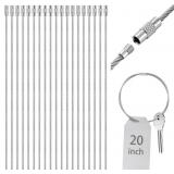 Zonon 20 Pack 20 Inch Wire Keychain Cable Large St