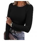 Prettygarden Ribbed Long Sleeve Shirt