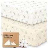 KeaBabies 2-Pack Organic Crib Sheets for Boys, Gir