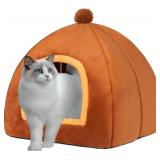 Cat Bed Cave for Indoor Cats,Cat House Tent Bed wi