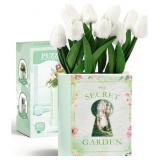 3D Puzzle Vase for Adults, 3D Puzzle Book Vase for
