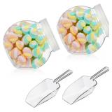 Umigy 2 Sets Plastic Candy Jar with Lid for Candy