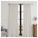 $115 Cream Ivory Curtains for Living Room,2 Panels