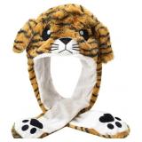 Fall Hats Protection Cartoon Family Warm Ear Tiger