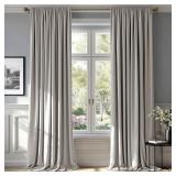 MIULEE Silver Velvet Curtains Thermal Insulated Bl
