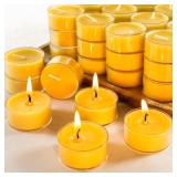 46 Packs Beeswax Tealight Candles- 4 Hour Burn Tim