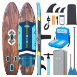 $400 ZLX Inflatable Stand Up Paddle Board, 11'6/10