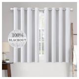 MIULEE 100% Blackout Linen Curtains for Bedroom Th