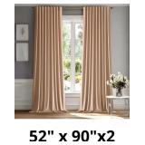 MIULEE Blush Beige Velvet Curtains 84 inches - Lux