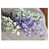 White and Purple Faux Flowers