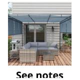 $579 Outsunny 4 Pieces Garden Rattan Furniture Set