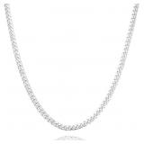 925 Sterling Silver Cuban Lobster Clasp Chain 3.5m