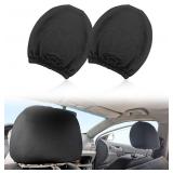 2PCS Car Seat Headrest Cover, Stretch Breathable C