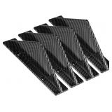 Motoforti 4pcs Black Straight Car Rear Lower Bumpe