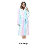 RONGTAI Womens Long Robes Plush Fleece Nightgown T