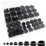 125pcs Rubber Plugs for Round Holes, 8 Sizes Rubbe
