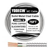 $350 75ft 8/3 Metal Clad (MC) Cable with Ground, 8