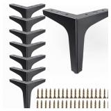 Metal Cabinet Legs 6 Inch-Heavy Duty Black Furnitu