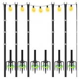 $130 10FT String Light Poles for Outdoor Lighting